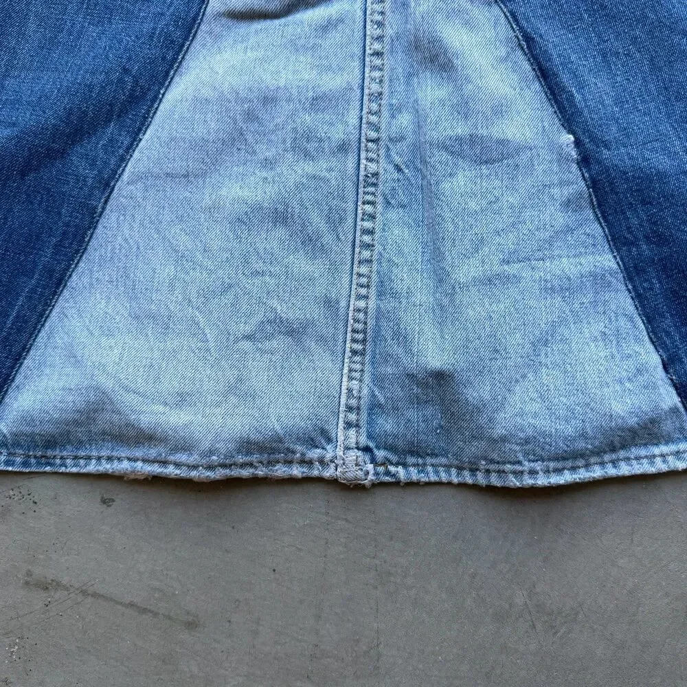 Vintage 70s Levi’s Big E Size 28 Custom Jean Skirt Denim USA Orange Tab